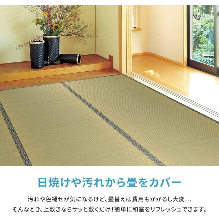 北海道・沖縄・離島配送不可 代引不可 い草カーペット 白馬(はくば) 36間6帖 撥水加工 ラグ マット 約273×364cm HAGIHARA
