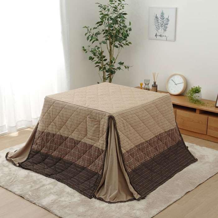 代引不可 ハイタイプ（高脚）用 こたつ薄掛け布団単品 約235×275cm ベージュ IKEHIKO 1181860023530の画像