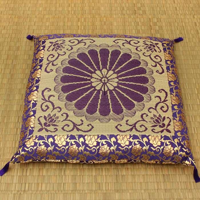 代引不可 座布団 い草座布団 御前 仏前 三千院 リバーシブル 約68×70cm