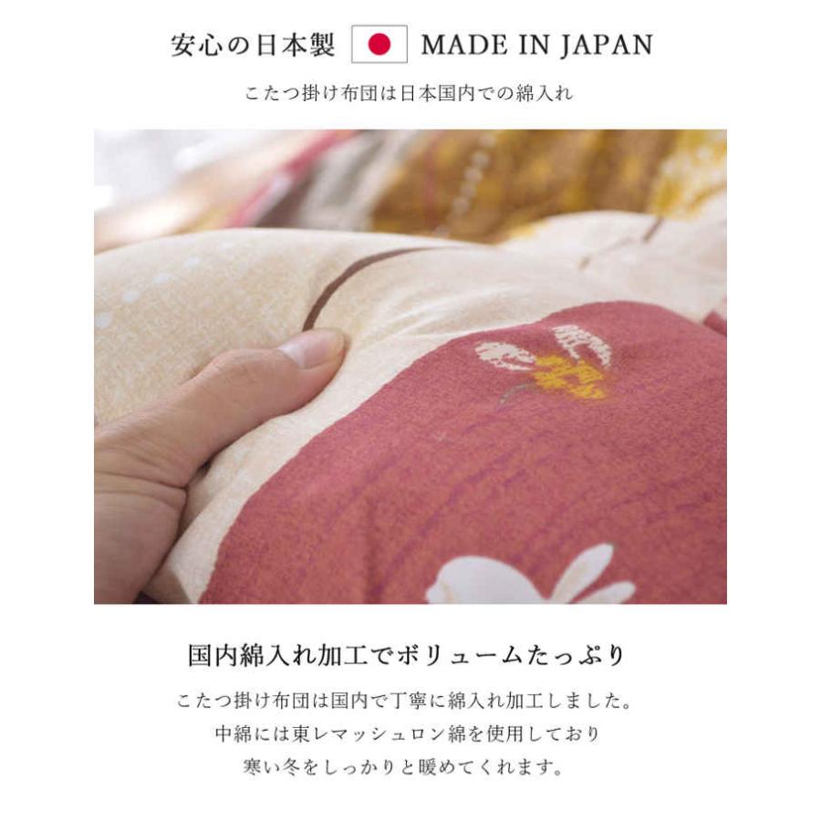 代引不可 こたつ布団 掛敷セット 80〜90×135〜150cm幅のこたつ台に IKEHIKO 5965***_2