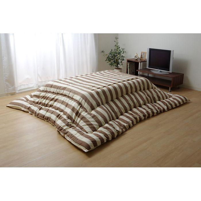 代引不可 インド綿 こたつ布団 長方形 掛け単品 『ロカ』 ネイビー 約205×245cm IKEHIKO 1151000190203の画像