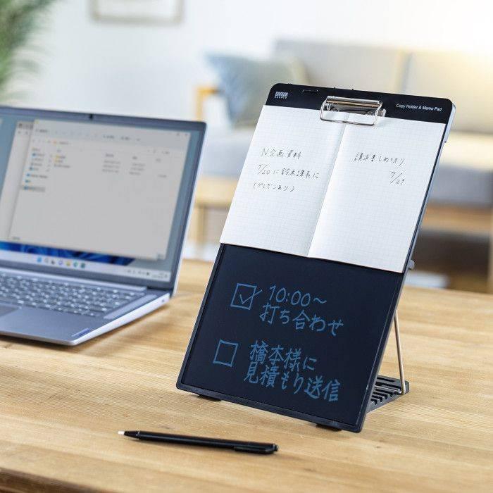 即日出荷 代引不可 クリップ付き電子メモパッド スタンド使用可能 電池