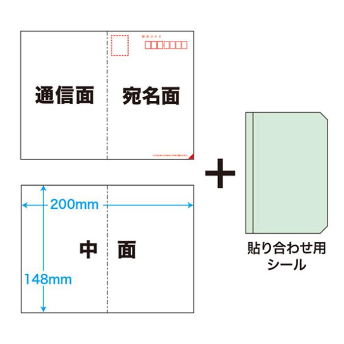 即日出荷 代引不可 インクジェット用 情報保護はがき シークレットはがき 20セット マイナンバーなどの個人情報を保護して送れる サンワサプライ JP-HKSEC13N｜dresma｜02