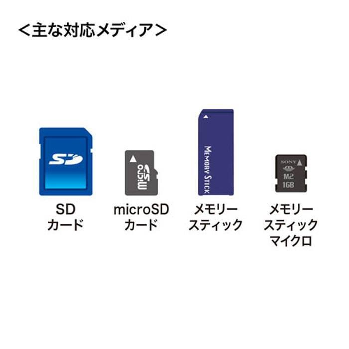 あすつく 代引不可 アンドロイド対応 カードリーダー Type-C変換アダプタ付 データ 転送 読み取り 軽量 コンパクト ブラック サンワサプライ ADR-TCAML22BK｜dresma｜07