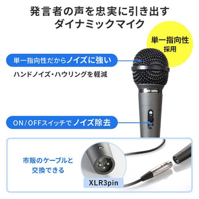 代引不可 拡声器スピーカー マイク付 ハンドマイク型拡声器 ブラック サンワサプライ MM-SPAMPN_7