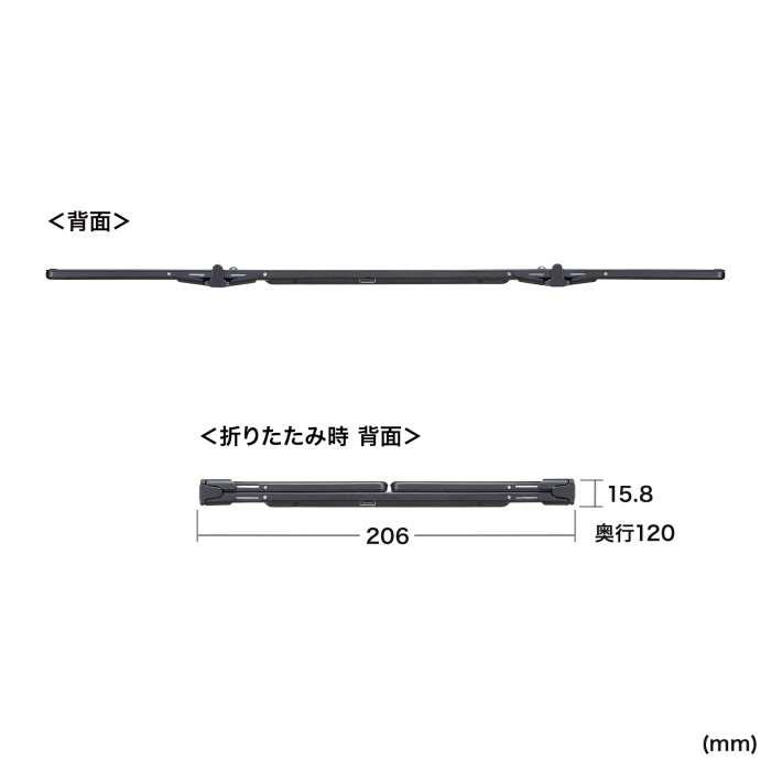 代引不可 Bluetooth折りたたみフルキーボード ブラック キーボード 折りたたみ コンパクト 持ち歩き 持ち運び_8