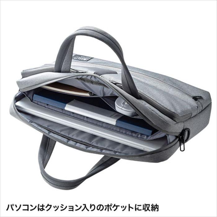 代引不可 カジュアルPCバッグ 15.6インチワイド対応 ショルダーベルト付き 軽量 便利 サンワサプライ BAG-CA10｜dresma｜07