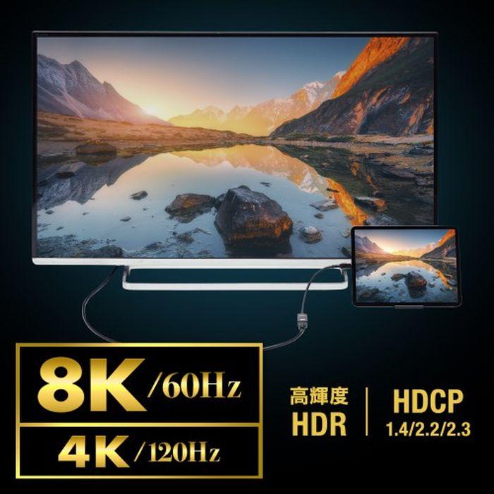 代引不可 USB Type C-HDMI変換アダプタ サンワサプライ AD-ALCHDR03｜dresma｜04