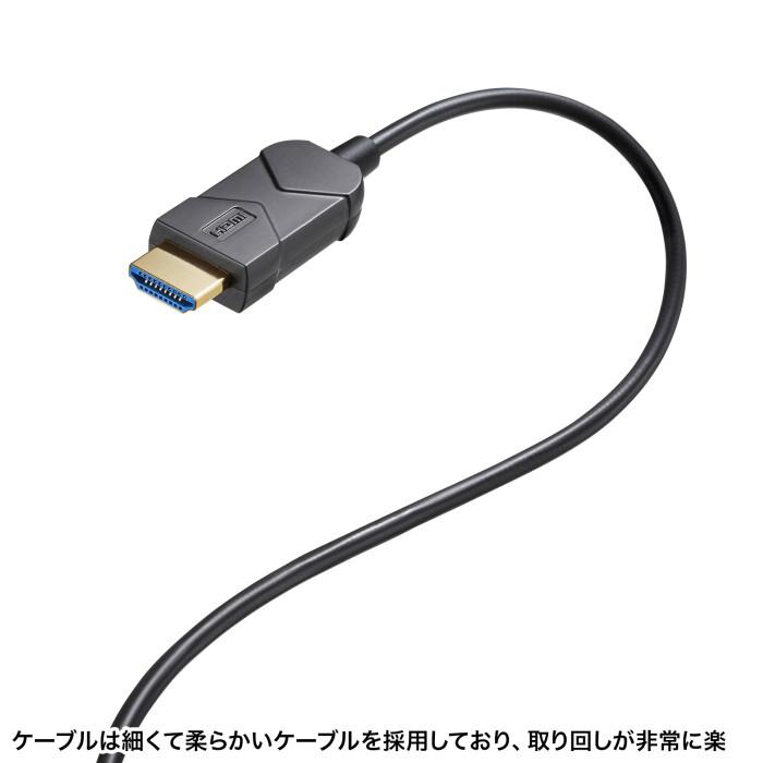 代引不可 8K/60Hz 4K/120Hz対応光ファイバHDMIケーブル 30m 【チップ】 サンワサプライ KM-HD20-UFB30LP
