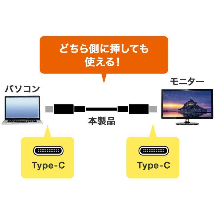 代引不可 USB5Gbps Type-Cケーブル（PD75W・DP Altモード対応・5m） サンワサプライ KU-5GCCP7550_3