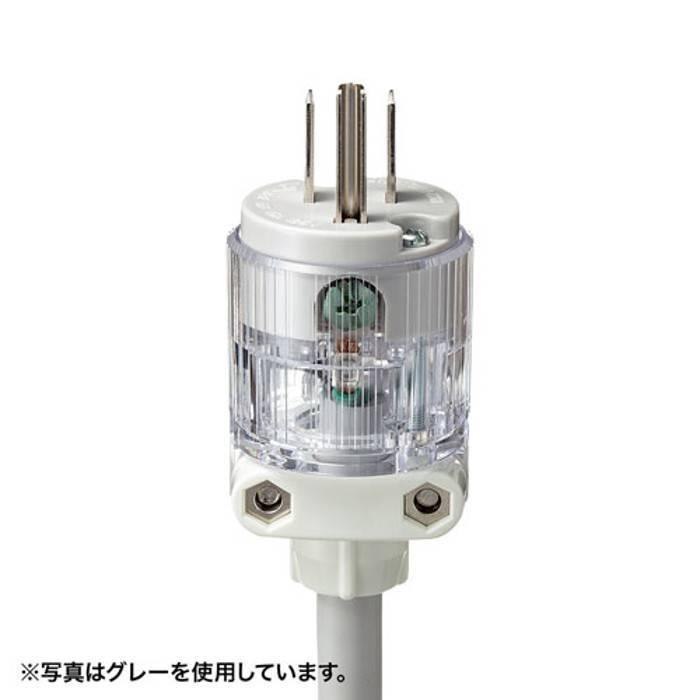 代引不可 電源タップ 医療施設 病室で安心して使える医用ホスピタルグレードプラグ採用 抜け止めタップ 3P 6個口 レッド 3m サンワサプライ TAP-HPM6-3R_2
