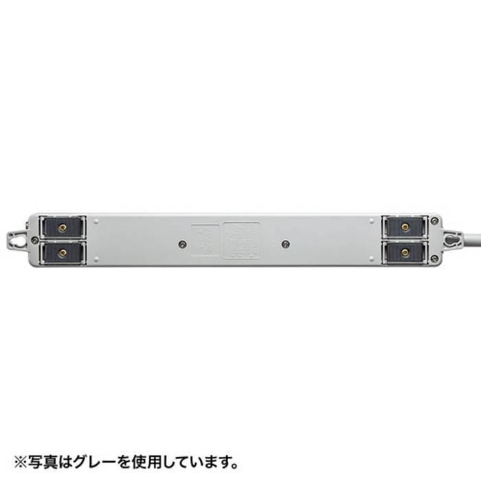 代引不可 電源タップ 医療施設 病室で安心して使える医用ホスピタルグレードプラグ採用 抜け止めタップ 3P 6個口 レッド 3m サンワサプライ TAP-HPM6-3R_4