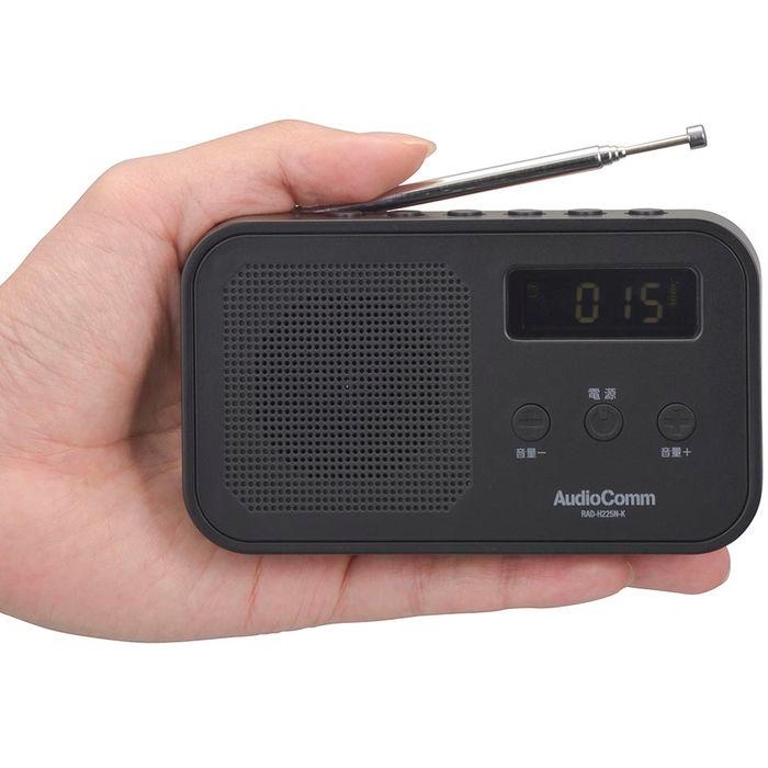 コンパクト卓上ラジオ （ワイドFM 乾電池・ACの2電源 単4形×3本使用