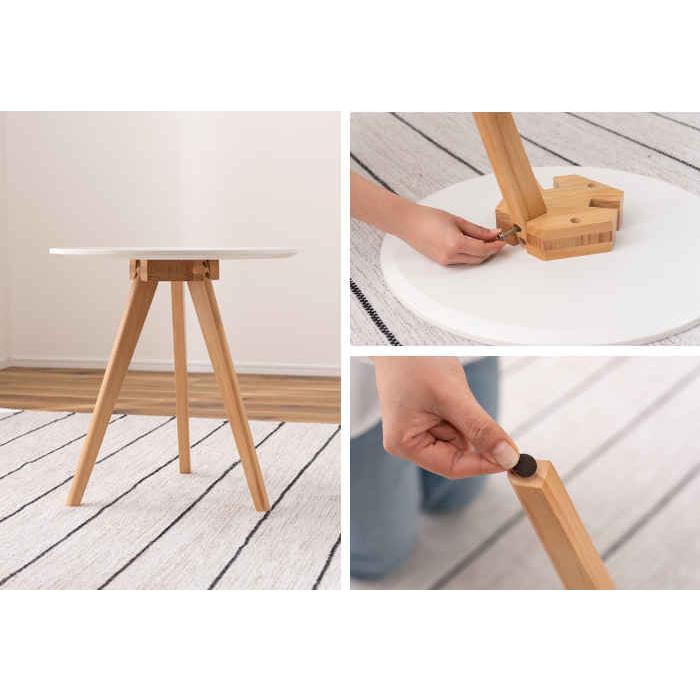 北海道民芸家具/サイドテーブル/ウッド/BRW 北海道民芸家具 樺 無垢材