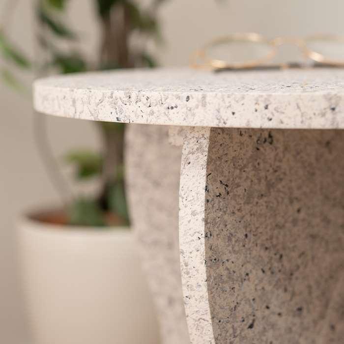 北海道・沖縄・離島配送不可 代引不可 サイドテーブル marble テラゾー柄 ストーン風