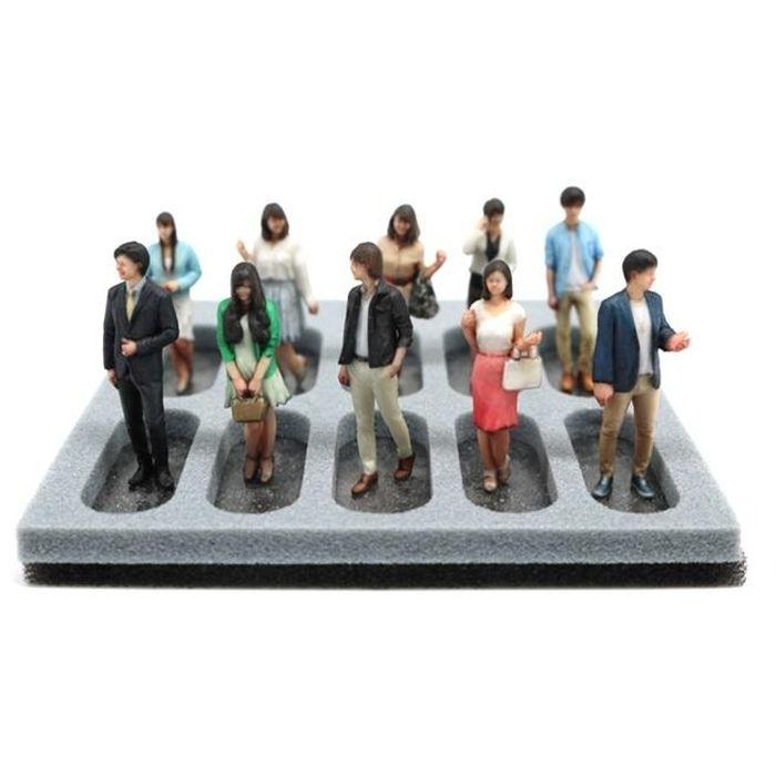 Nゲージ 1/50 3Dフルカラー出力フィギュア 10体入り 鉄道模型 TTC 55
