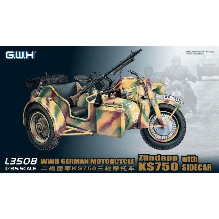 グレートウォールホビー 1/35 WWII ドイツ軍用サイドカー KS750