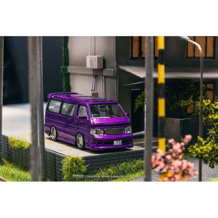 Tarmac Works 1/64 Toyota Hiace Wagon Custom Purple
