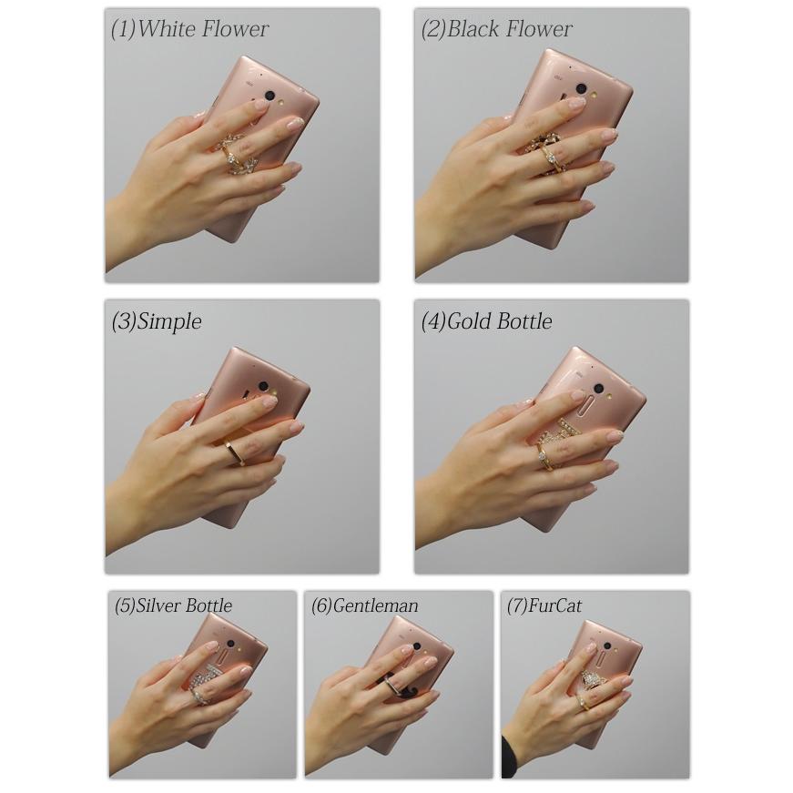 アウトレット（保証なし） スマホリング ラインストーンの輝きがまるで