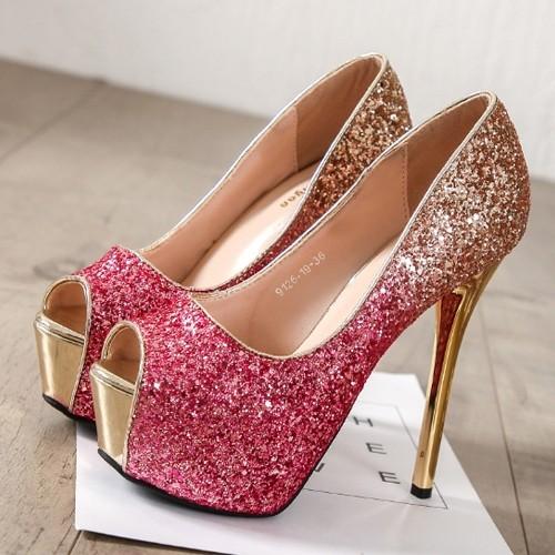 キラキラ ヒール キャバ サンダル パンプス 厚底サンダル レディース ステージ衣装 箱なし グラデーションラメグリッターオープントゥパンプス あすつく 黒 ゴー 05 ドレスアンドカジュアルマーケット 通販 Yahoo ショッピング