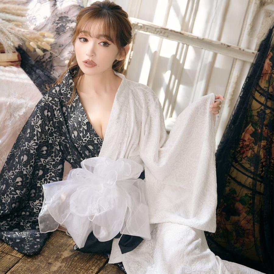 花魁着物ロングドレス 着物コスプレ 着物ドレス ロング丈 花魁