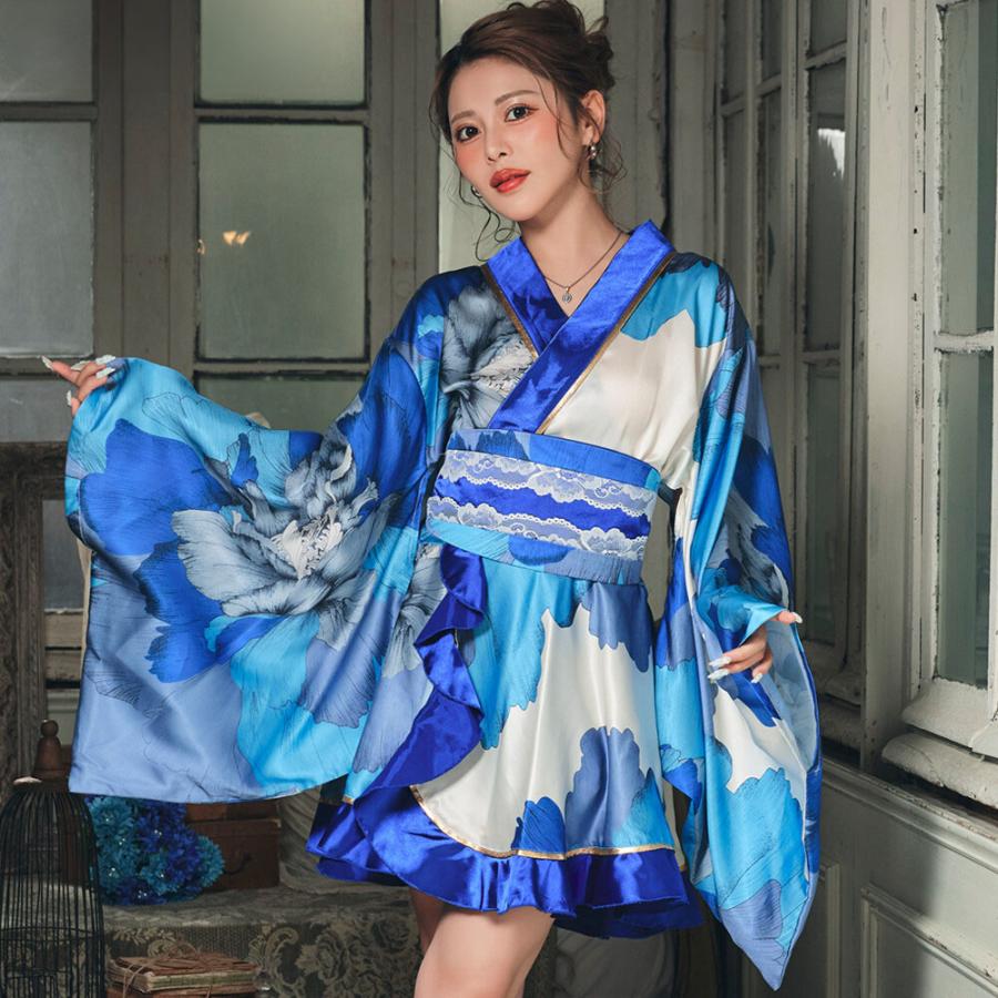 花魁 着物ドレス キャバドレス ミニドレス 和柄ドレス コスプレ衣装 