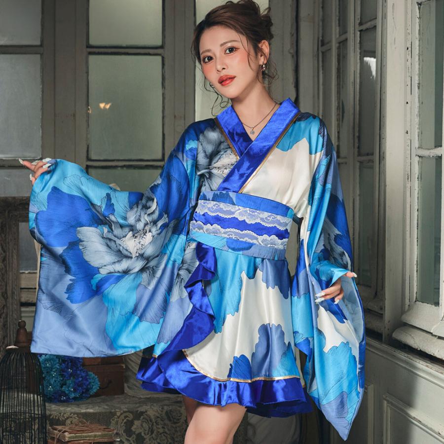 花魁 着物ドレス キャバドレス ミニドレス 和柄ドレス コスプレ衣装