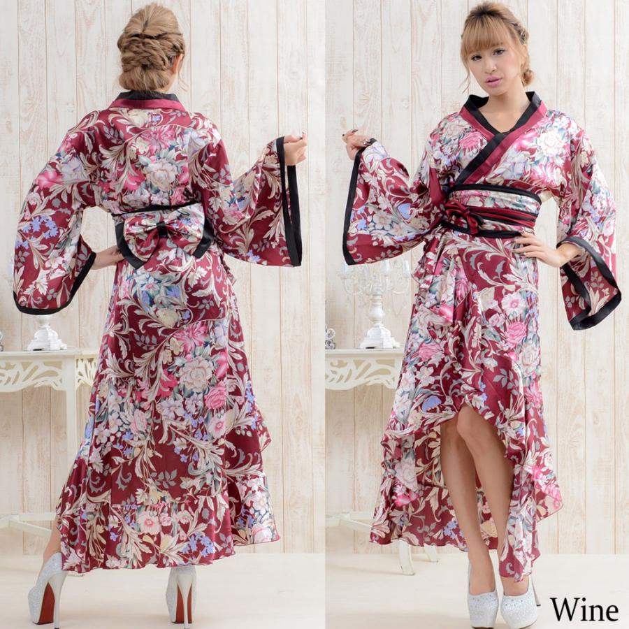 花魁コスプレ 着物ドレス 和柄 コスチューム ステージ衣装 舞台衣装