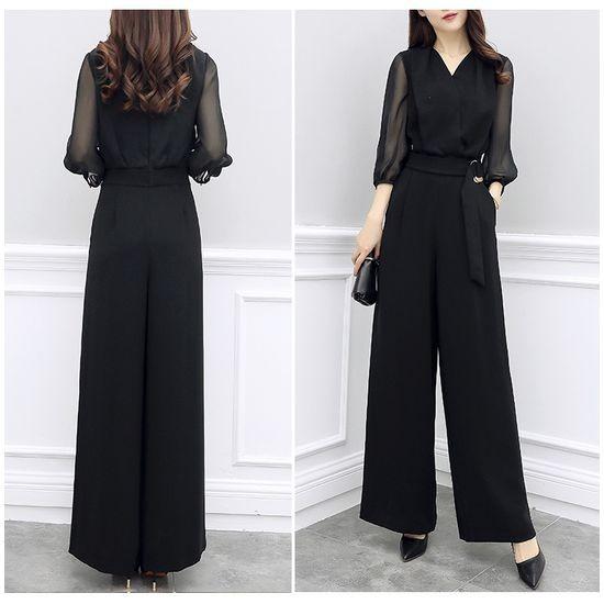 エトル　オールインワンパンツドレス　期間限定値下げ中 エトル etoll. スリットスリーブオールインワンパンツドレス