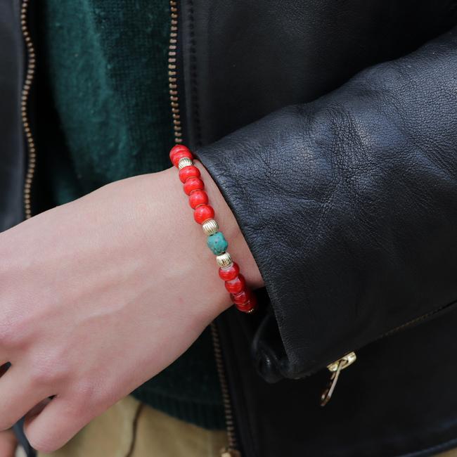 TADY&KING（タディアンドキング） ターコイズビーズブレスレット RED 