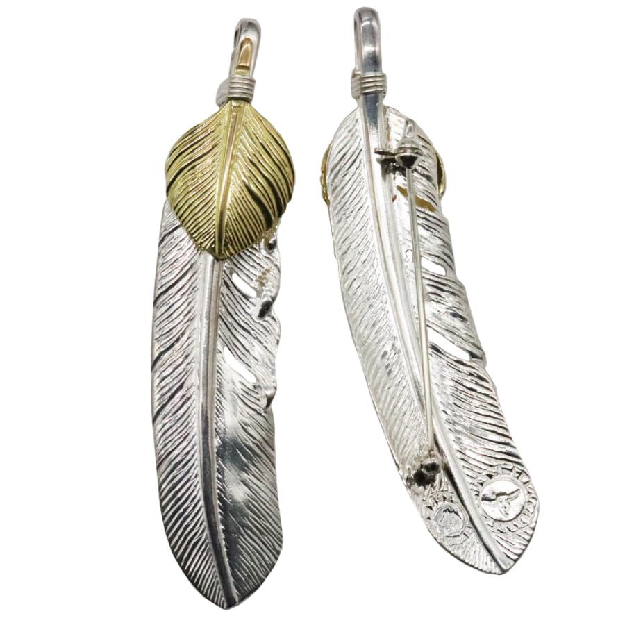 特注 特大ハートK18フェザーブローチ tady&king goro's ゴローズ魂継承