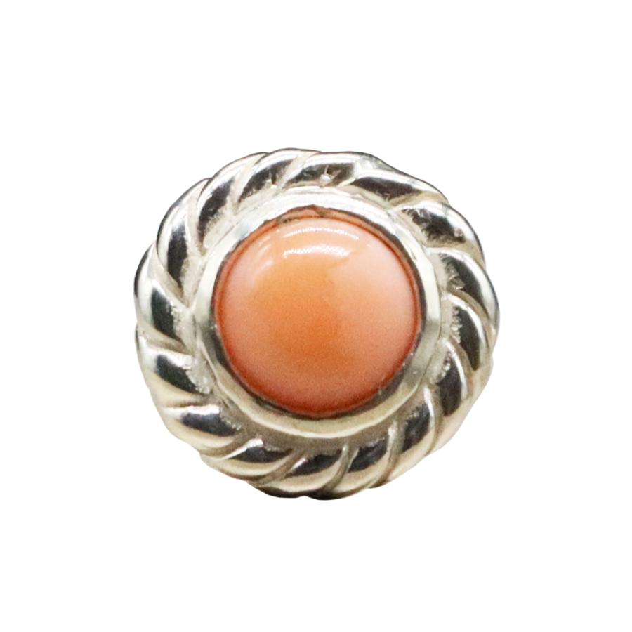 TADY&KING 銀縄ピンク珊瑚ピアス tady&king タディアンドキング  