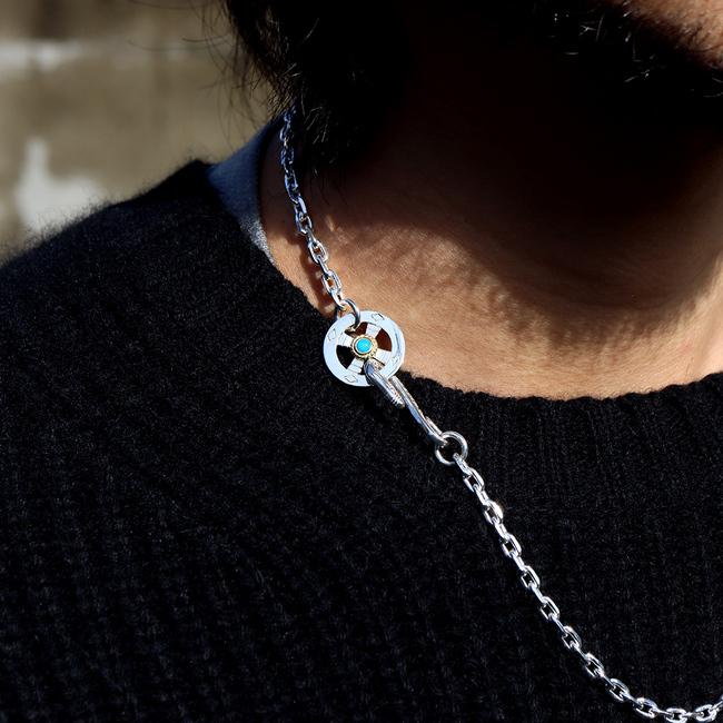 TADY&KING ネイティブフック　ホイール金縄ターコイズ付きチェーン TADY&KING（タディアンドキング） ネイティブフック＆レギュラー