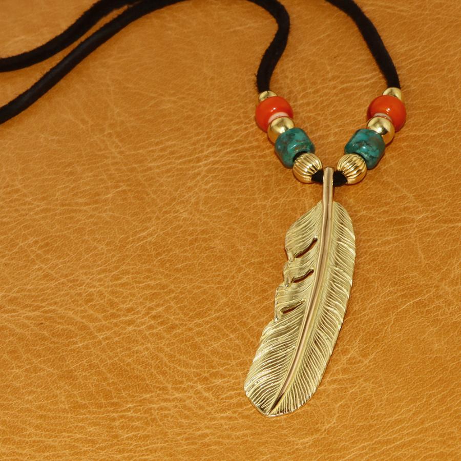 人気第1位 タディアンドキング Tady King Goro S ゴローズ魂継承 全金フェザーハートk18金縄ターコイズ 特大サイズ Tkgh 153 フェザー ネックレス メンズ K18 ゴールド ペンダントトップ ネックレス シルバーアクセサリーレジスト原宿 Dress R 全国宅配無料