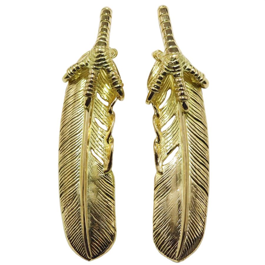 人気no 1 フェザーネックレス ペンダント シルバーアクセサリー 羽根 ネックレス ペンダントトップ ゴールド K18 メンズ ネックレス フェザー 特大サイズ 全金爪フェザー ゴローズ魂継承 Goro S タディアンドキング Tady King メンズアクセサリー
