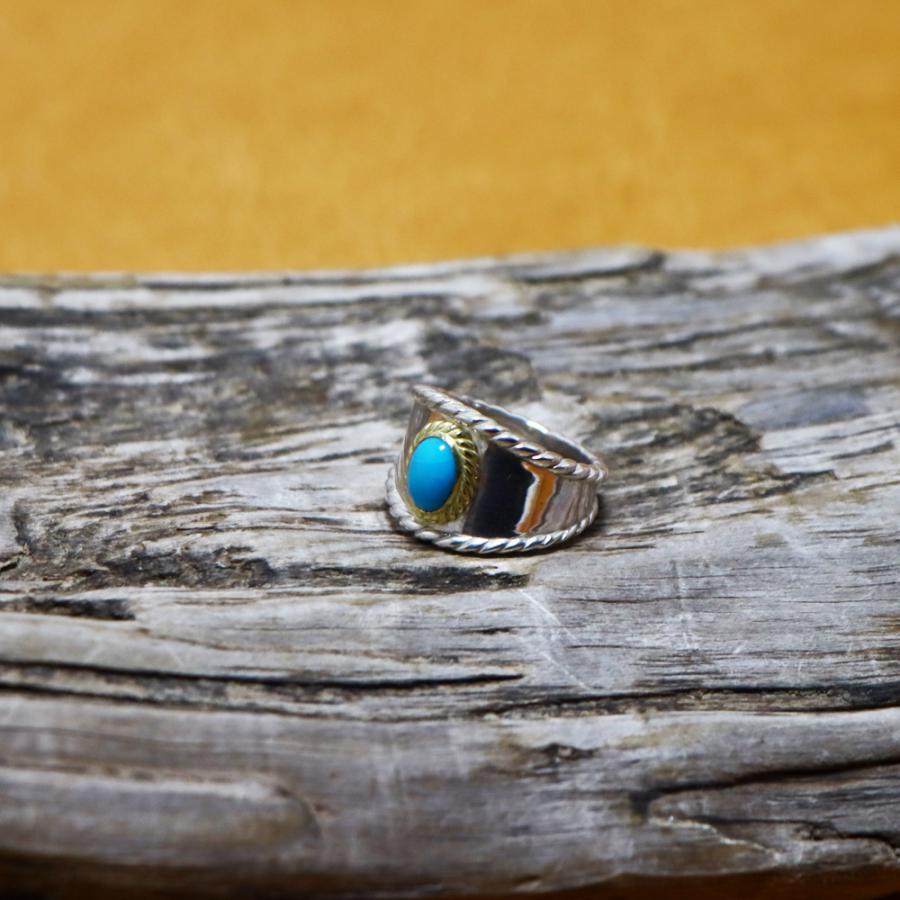 TADY&KING 縄目リング小 金縄ターコイズ タディアンドキング シルバー  