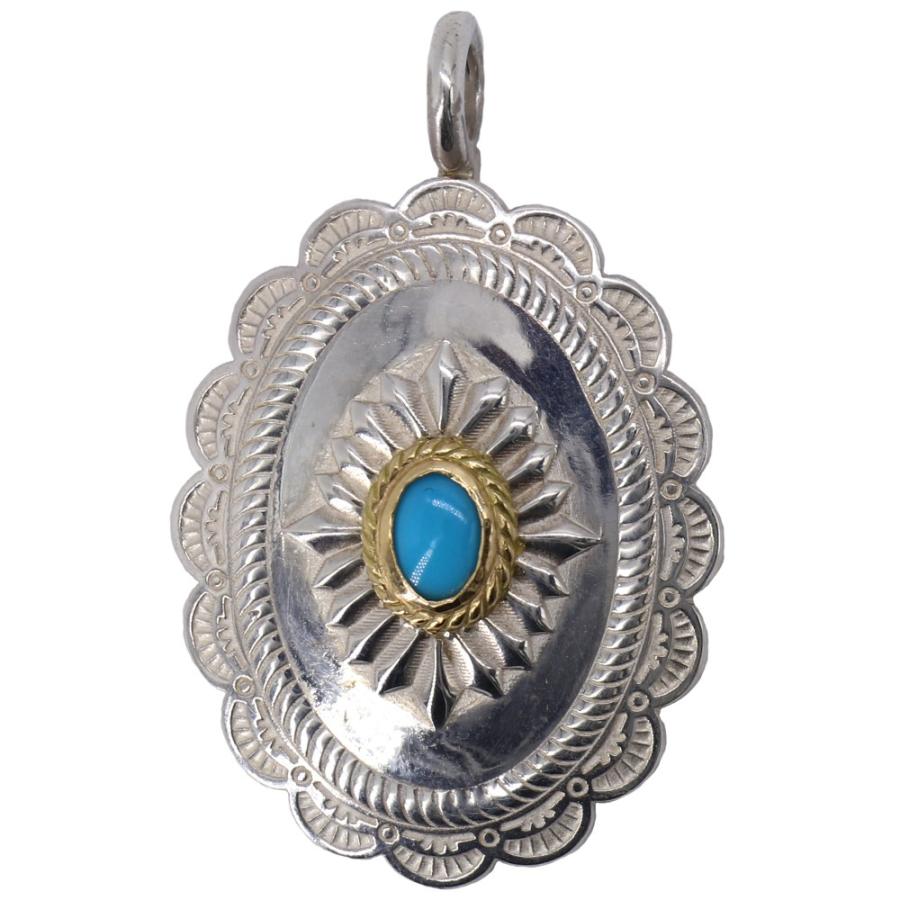 TADY&KING エリプスフラワーコンチョTOP 金縄ターコイズ タディアンド  