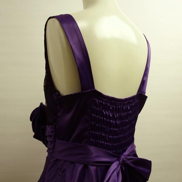 カラードレス 演奏会用ロングドレス 青紫 デュオ トリオ 大きめサイズ 