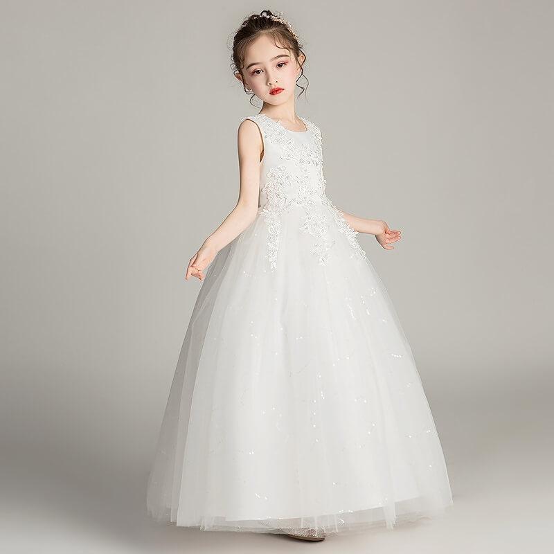 子供ドレス ノースリーブ 子供服 カラードレス  ワンピース フワラーガール 子どもドレス 可愛い 衣装 女の子｜dress-whitelove｜11