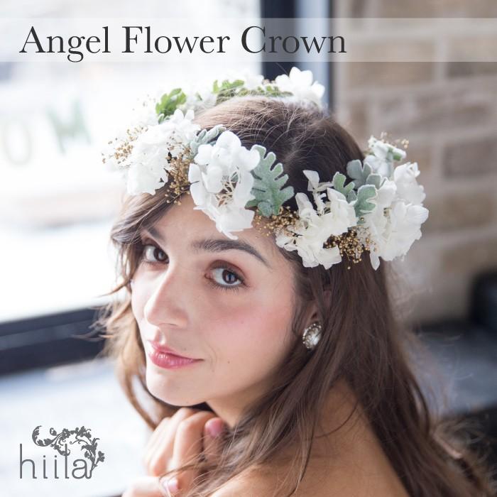 Hiila 花冠 花かんむり ブライダル かすみ草 ヘッドドレス Hiila 花冠 花かんむり ブライダル かすみ草 ヘッドドレス