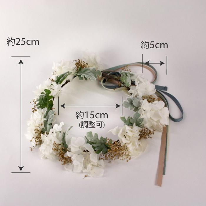 Hiila 花冠 花かんむり ブライダル かすみ草 ヘッドドレス Hiila 花冠 花かんむり ブライダル かすみ草 ヘッドドレス