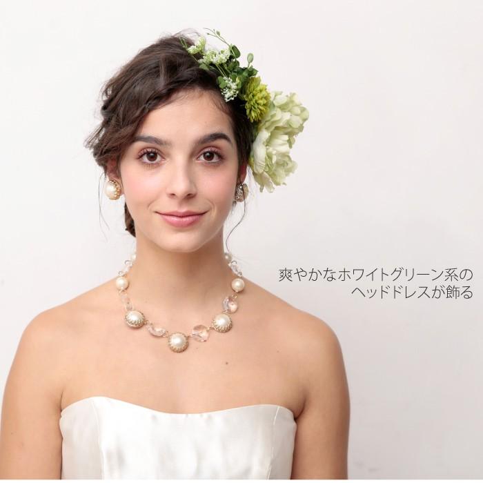 Hiila（イーラ） ブライダル ヘッドドレス ウェディング 緑 花