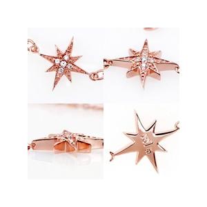 レディース ブレスレット シルバー925 「stella」romantic starキュービック CZ レディースブレスレット ピンクゴールド ホワイトデー プレゼント ギフト_1