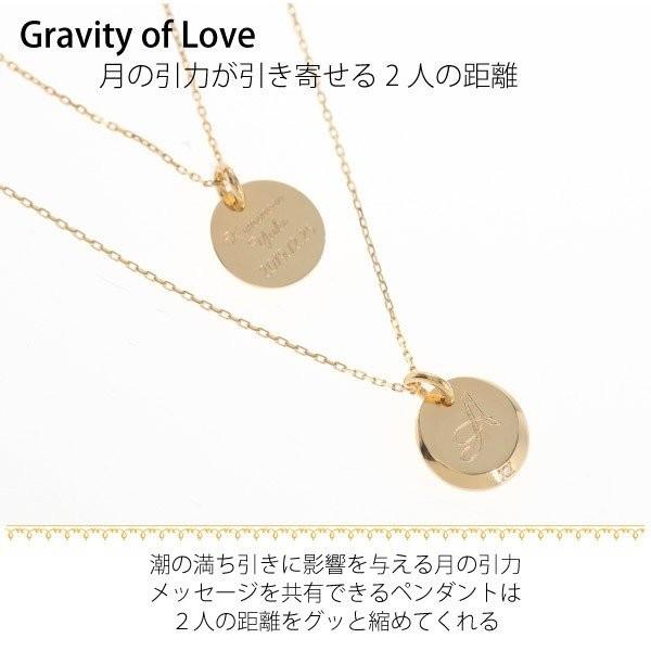 半ペア用 ネックレス イニシャル 18金 K18 イエローゴールド 刻印 名入れ 月 ムーン コイン メッセージ ホワイトデー プレゼント ギフトの画像