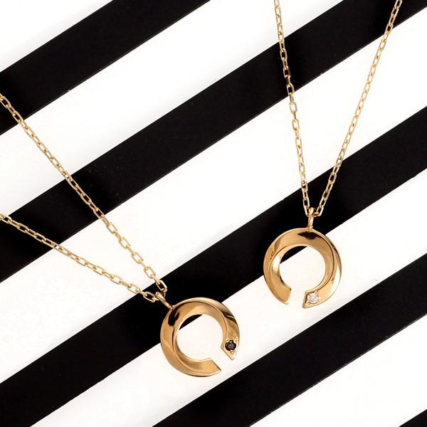 ペアネックレス ペアルック カップル ツイストリング 輪 K18 ネックレス 18金  K18イエローゴールド ホワイトデー プレゼント ギフトの画像