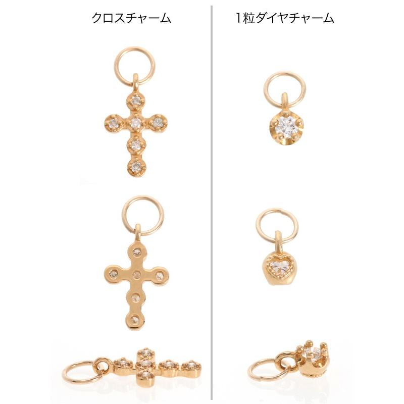ピアス チャーム イヤリングチャーム K18 18金 ゴールド クロス ピアス チャーム イヤリングチャーム K18 18金 ゴールド クロス