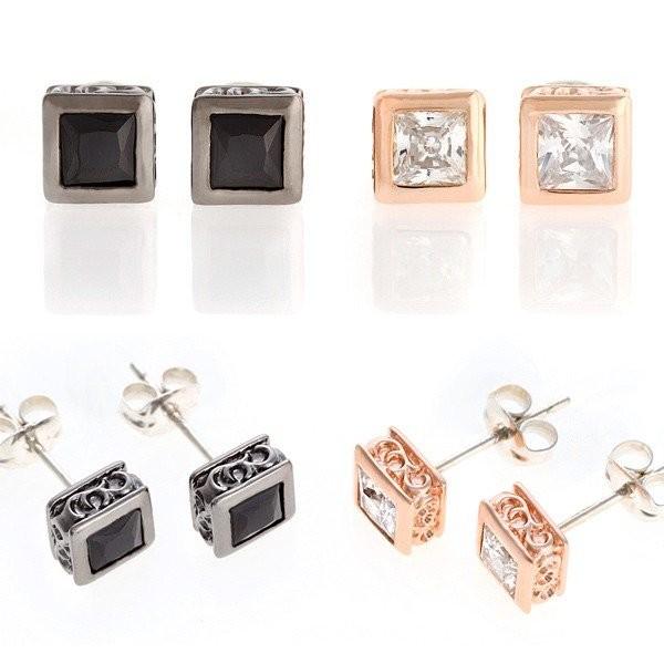 ペアピアス カップル お揃い ピアス ペア スクエア 唐草 アラベスク シルバー925 ホワイトデー プレゼント ギフト