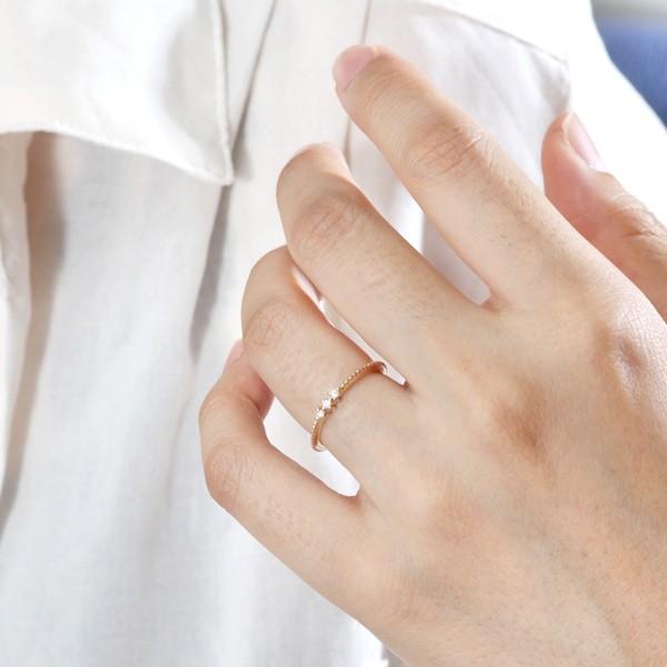 リング k10 3石 ダイヤモンド 指輪 プレゼント シンプル 送料無料