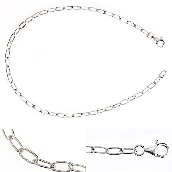 アンクレット メンズ シルバー925 アズキチェーン シンプル メンズ