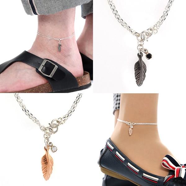 ペアアンクレット カップル ネックレス 2way ペア 羽 フェザー 
